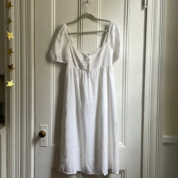 Aritzia | Dresses | Aritzia Wilfred White Linen Dress | Poshmark